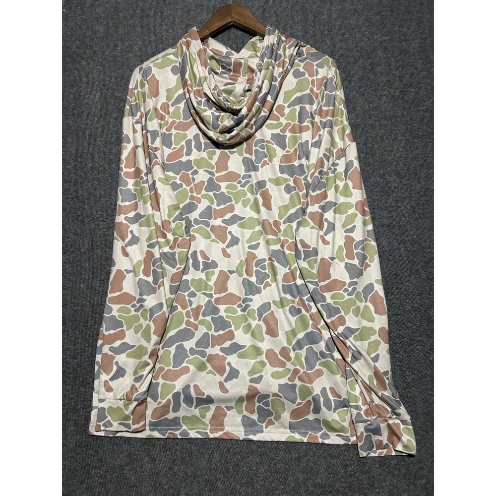 Burlebo hoodie camouflage size 2XL performance lightweight outdoors read - Picture 3 of 8